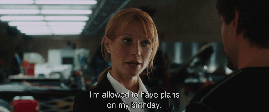 Pepper Potts saying, 