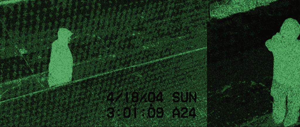 Infrared photo of a hood figure (presumably Banner) dated 4/18/04.