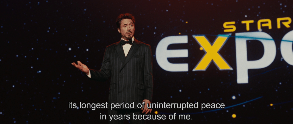 "…its longest period of uninterrupted peace in years because of me."