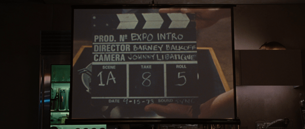 Clapboard from Stark Expo introduction footage dated September 15, 1973.