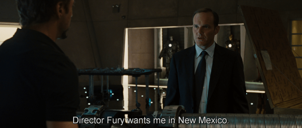 Coulson: "Director Fury wants me in New Mexico."