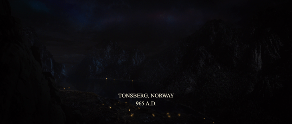 Title card reading, "Tonsberg, Norway. 965 A.D."