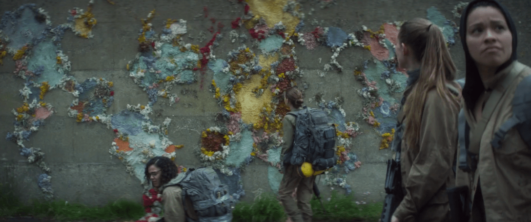 Natalie Portman, Tessa Thompson, Jennifer Jason Leigh, and Gina Rodriguez in "Annihilation".