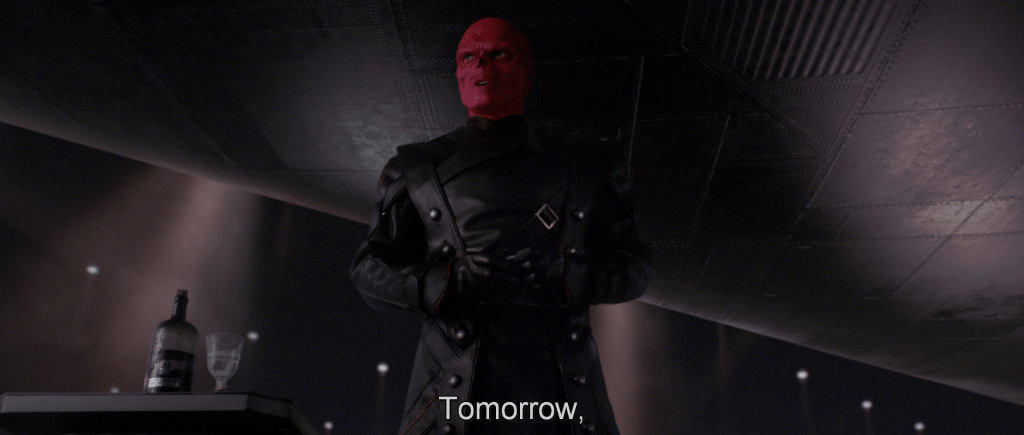 Red Skull addressing Hydra troops, 