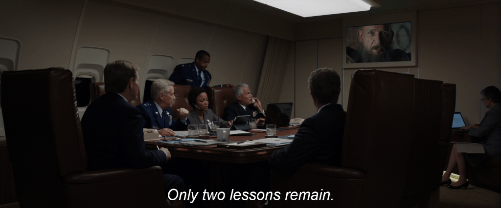 The Mandarin narrating another broadcast,