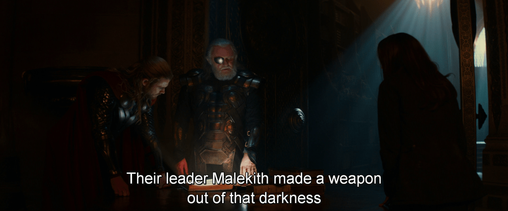 Odin, reading out of an ancient text, says,