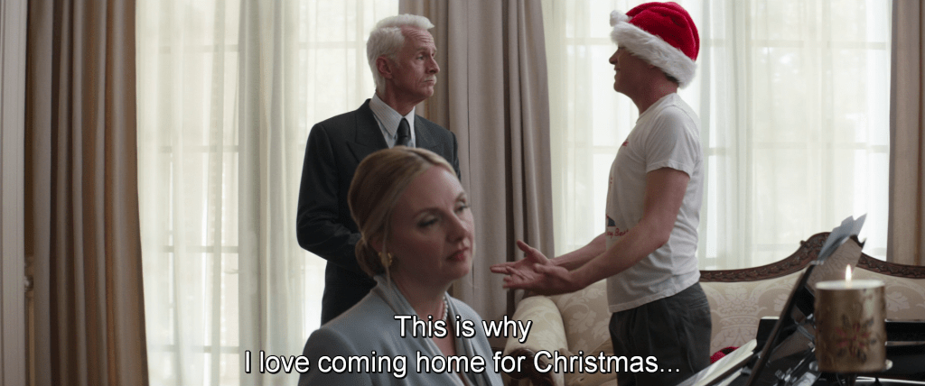 A young Tony Stark says to his father,