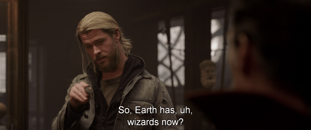 Thor addresses Doctor Strange, 