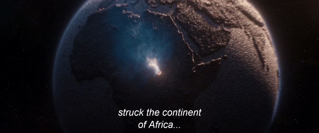"struck the continent of Africa…"
