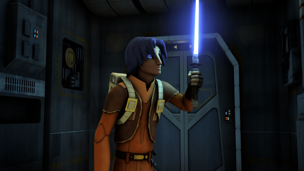 Ezra Bridger discovers Kanan's lightsaber in
